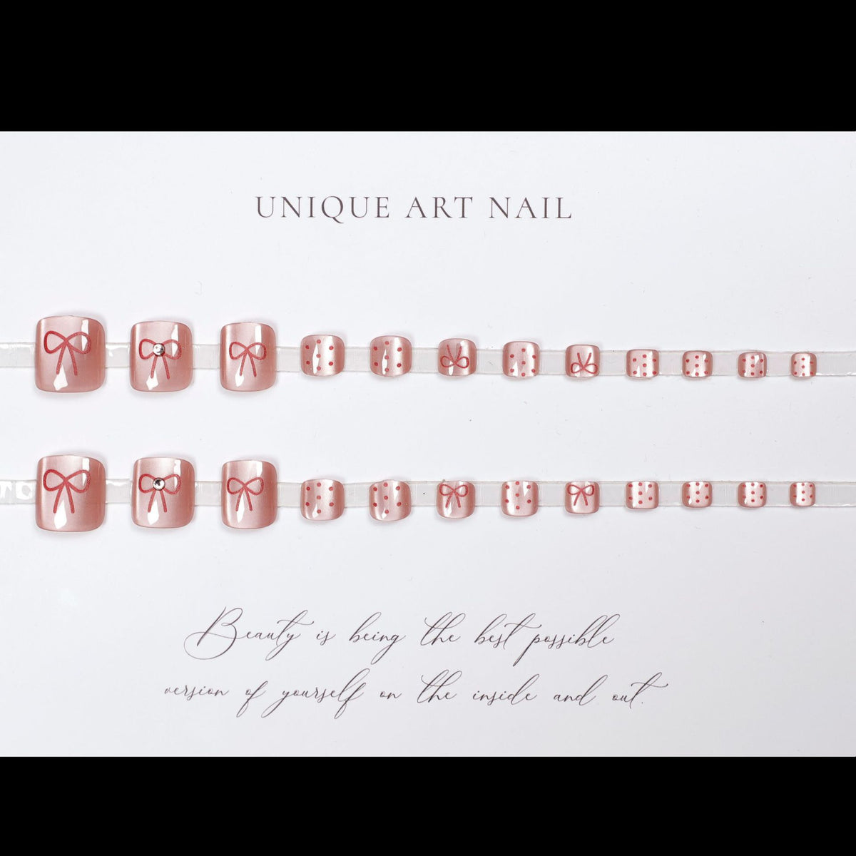 No.99 Bow-knot Cat's eye Toenail 24pcs/Set