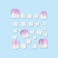 No.315 Violet Gradient Toenails Patch 24pcs/Set