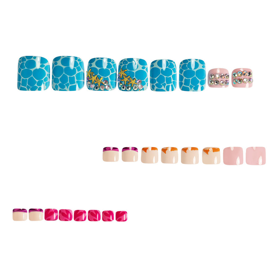No.495 Shell Star Toenails Patch 24pcs/Set