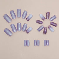 No.F86 Fashion Purple Fingernails Patch 24pcs/Set