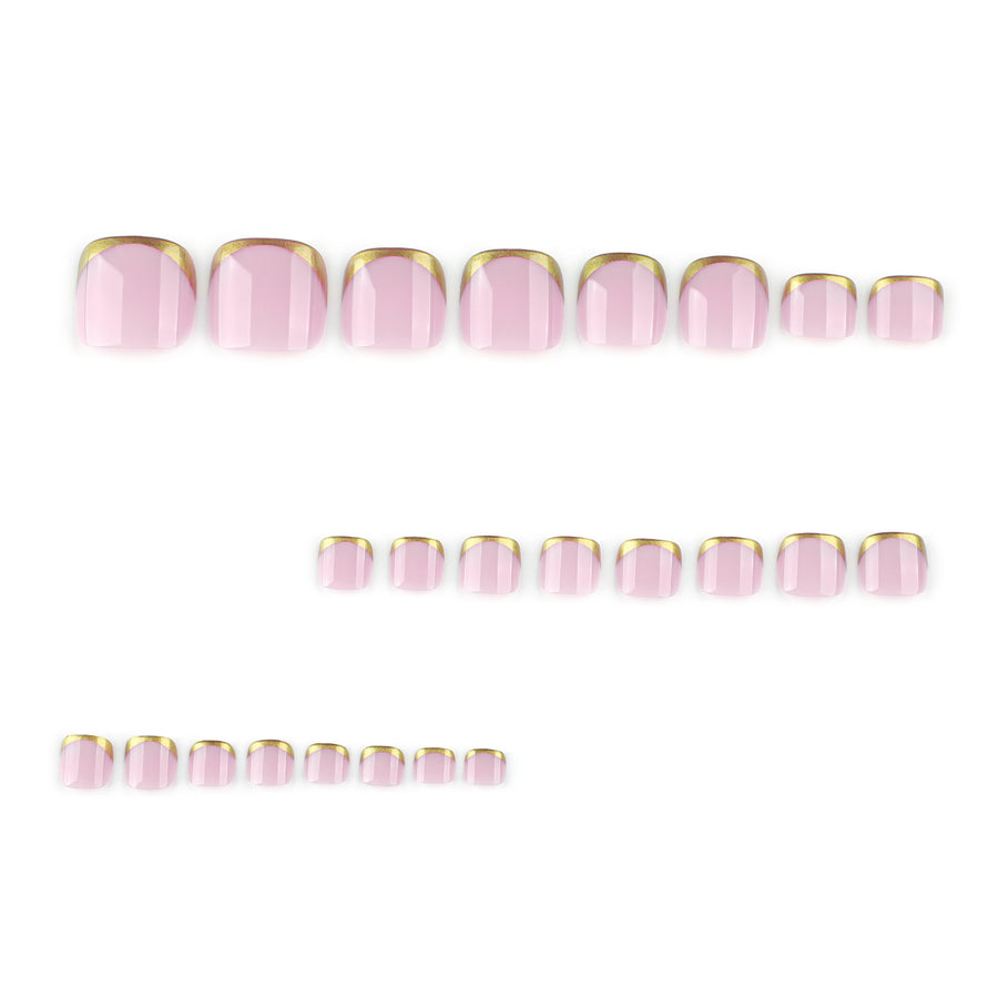 No.657 Gold Toenails Patch 24pcs/Set