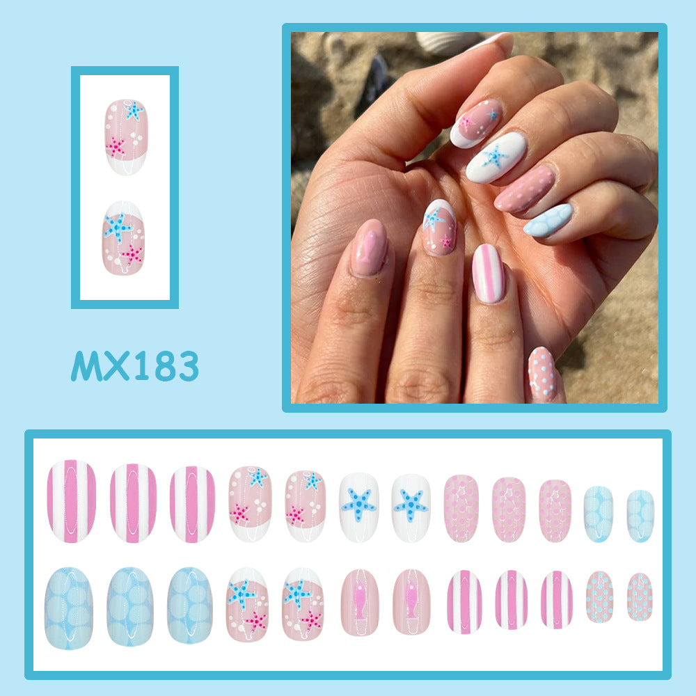 No.F762 Starfish Fingernails Patch 24pcs/Set