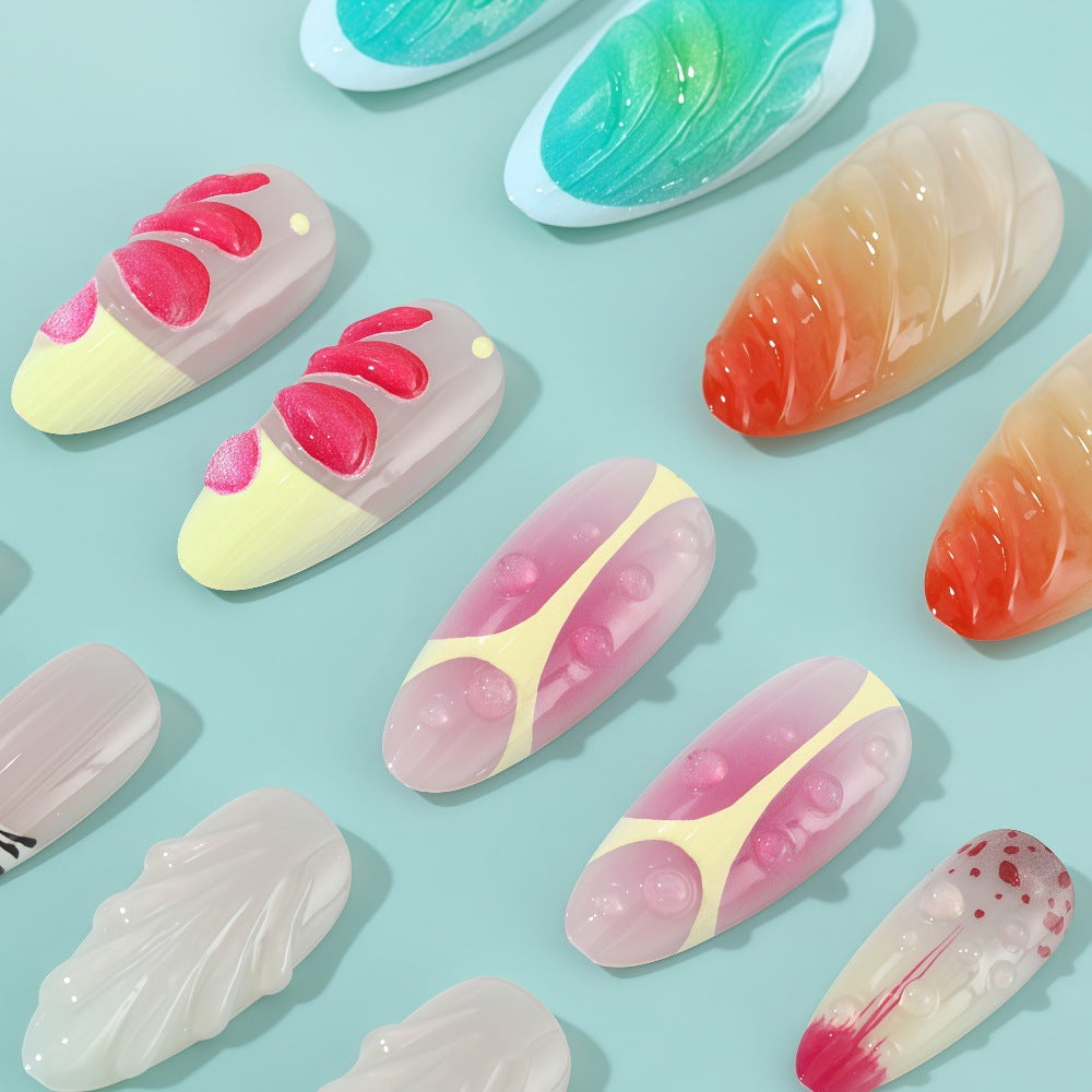 No.F478 3D Shells Fingernails Patch 24pcs/Set