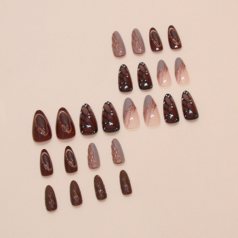 No.F528 Butterfly Fingernails Patch 24pcs/Set