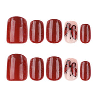 No.F513 Red Cat's Eye Fingernails Patch 24pcs/Set