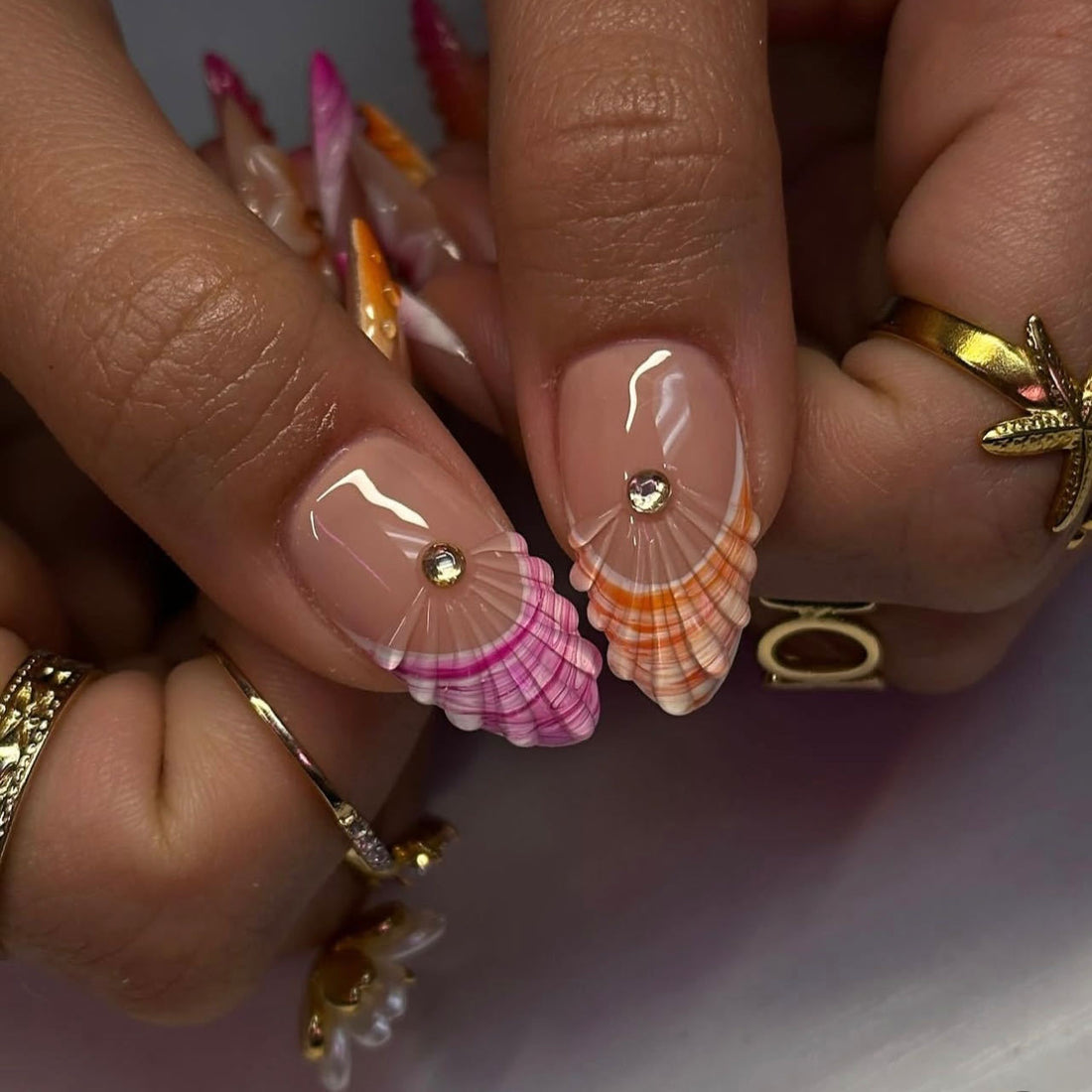 No.F483 Summer Ocean Fingernails Patch 24pcs/Set