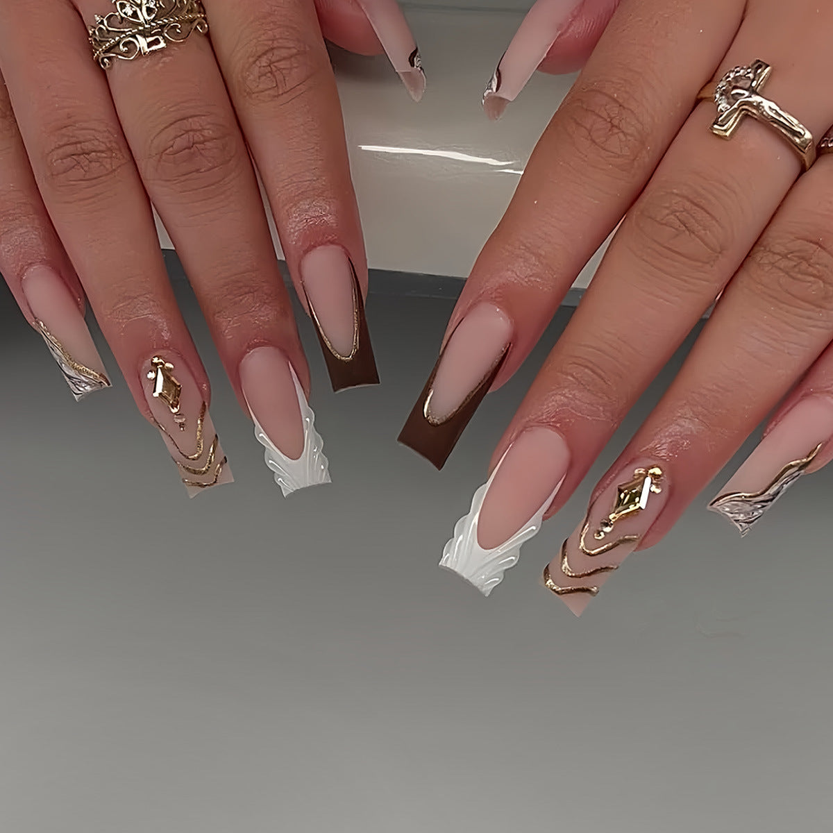 No.F677 Flash Fingernails Patch 24pcs/Set