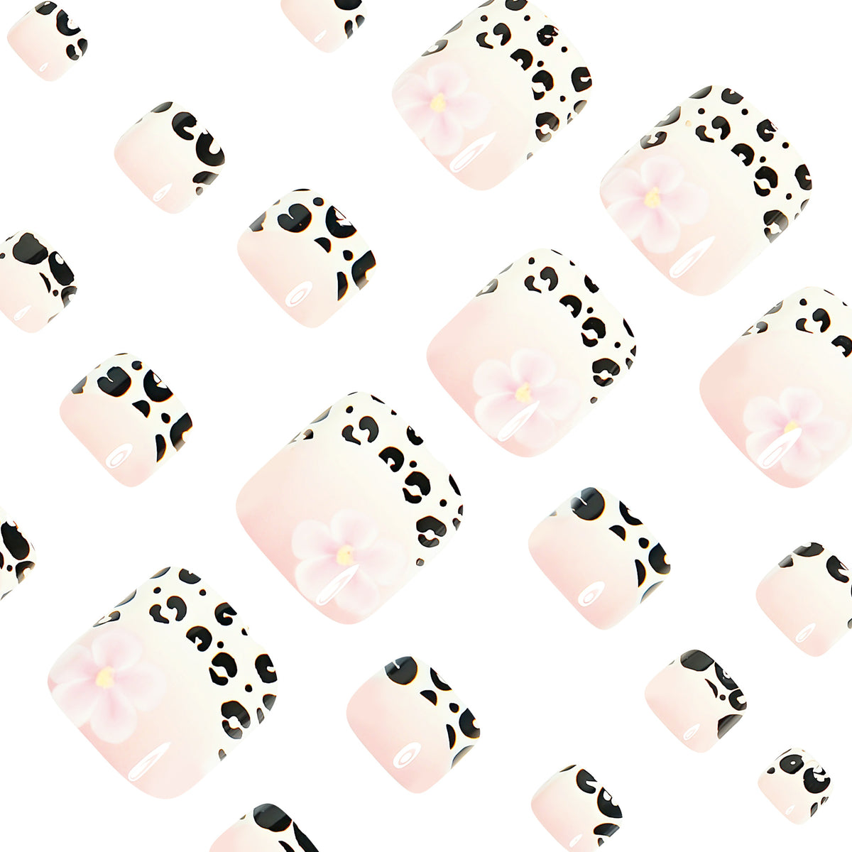 No.740 Leopard Print Toenails Patch 24pcs/Set