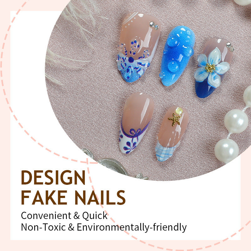 No.BH54 Flowers & Seashells Fingernails Patch 30pcs/Set