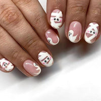 No.CM30 Christmas Pink Cartoon Fingernails Patch 24pcs/Set