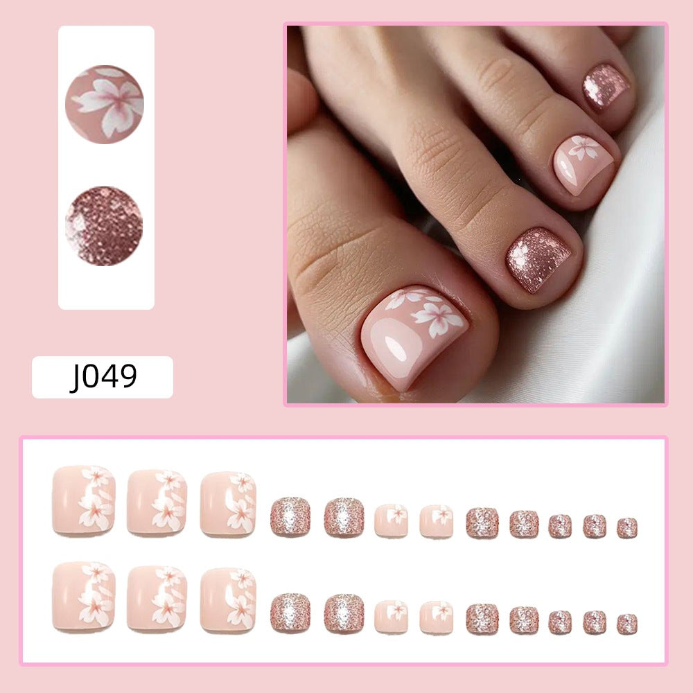 No.710 Nude Pink Toenails Patch 24pcs/Set