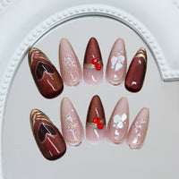 No.VN68 Valentine’s Love Cat's Eye Press-On Nails Set (24 Pcs)