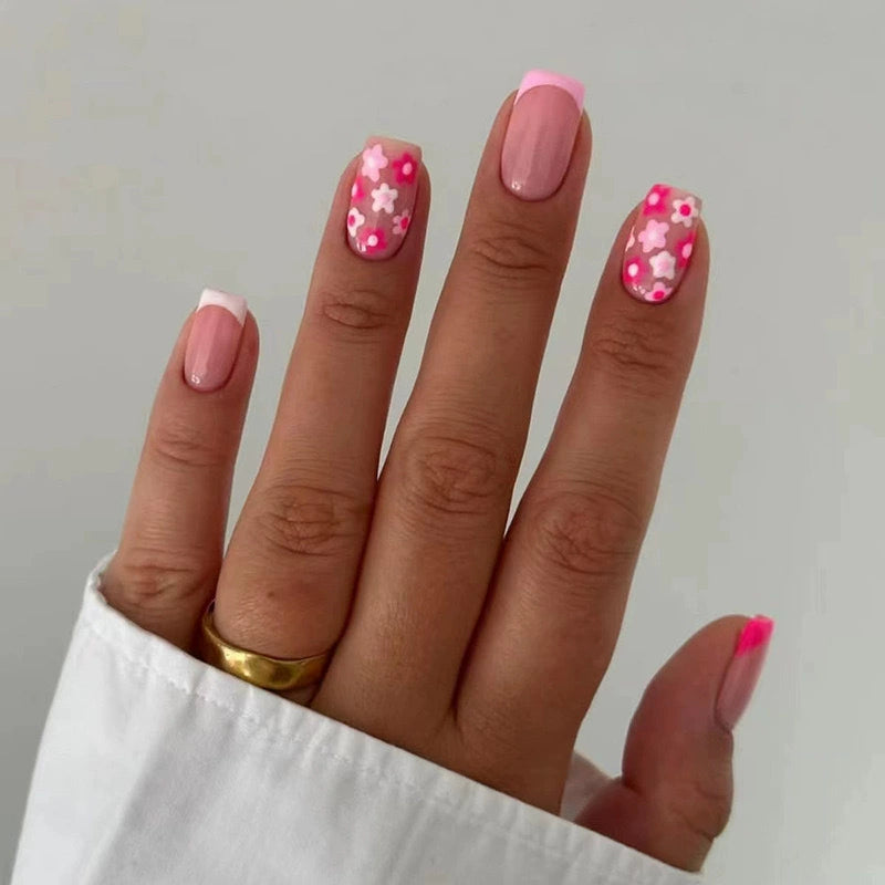 No.F273 Flower Fingernails Patch 24pcs/Set