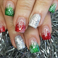 No.CM78 Christmas Glitter Fingernails Patch 24pcs/Set