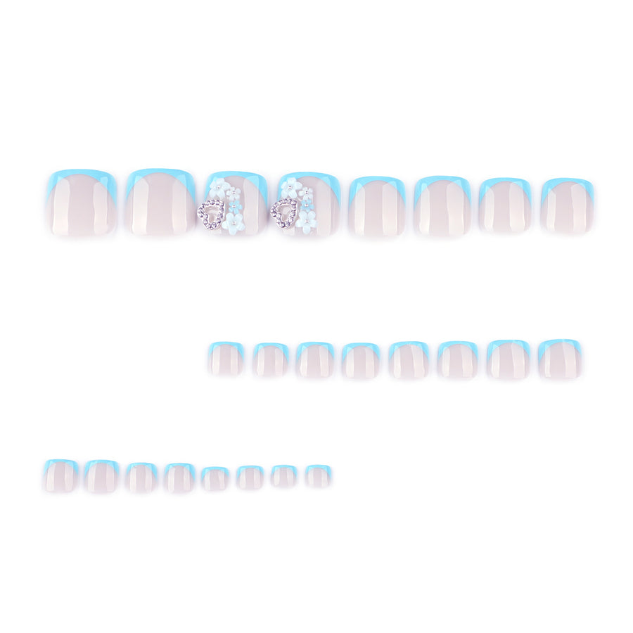 No.534 Flowers Toenails Patch 24pcs/Set