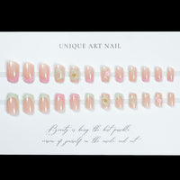 No.F494 Flower Fingernails Patch 24pcs/Set