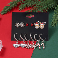 No.JR12 6 pairs/set Christmas Earrings Set