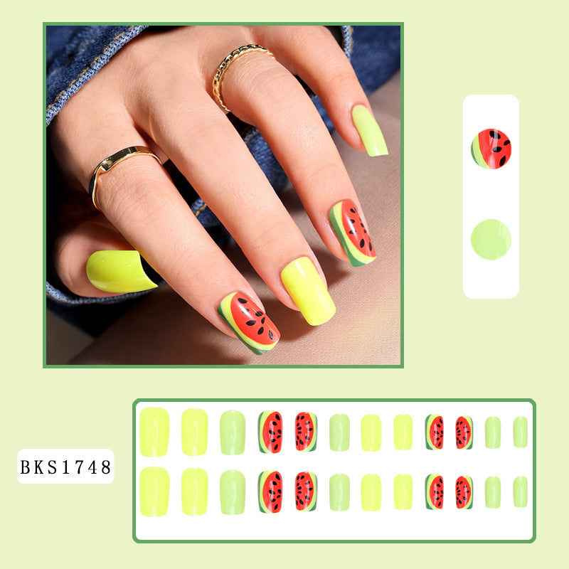 No.F51 Watermelon Fingernails Patch 24pcs/Set