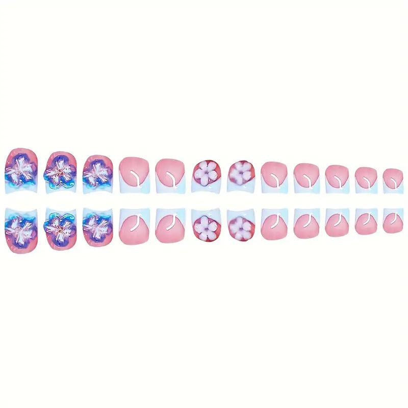 No.PSN71 3D Flowers Hand & Toe Pair Set-48pcs