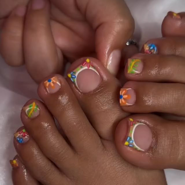 No.715 Flower Toenails Patch 24pcs/Set