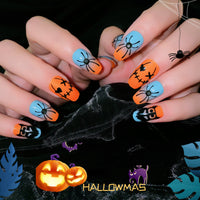 No.AW54 Halloween Spider Fingernails Patch 24pcs/Set