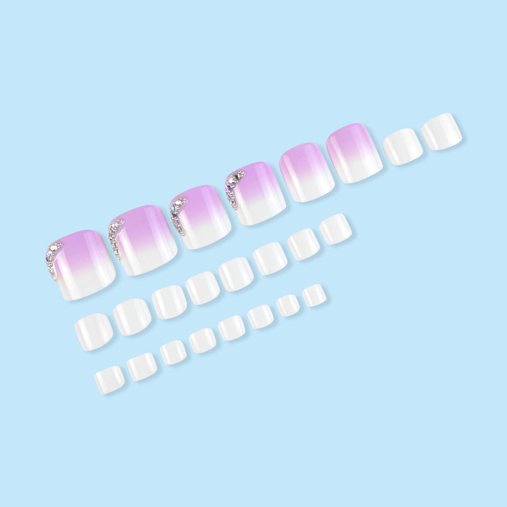 No.315 Violet Gradient Toenails Patch 24pcs/Set