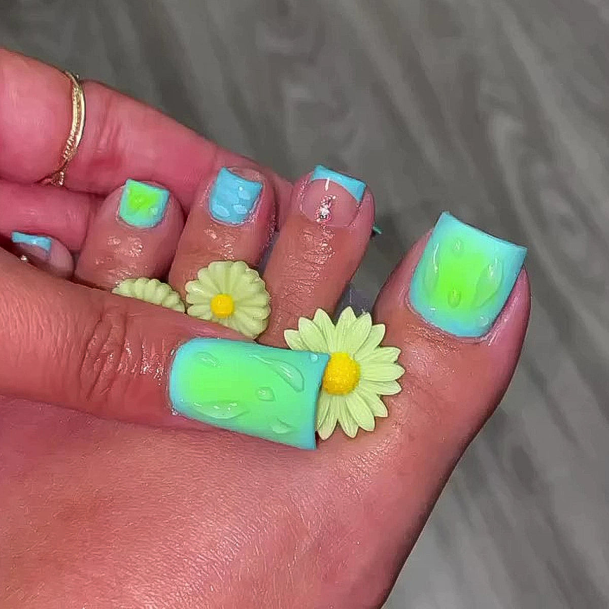 No.463 Fluorescent GreenToenails Patch 24pcs/Set