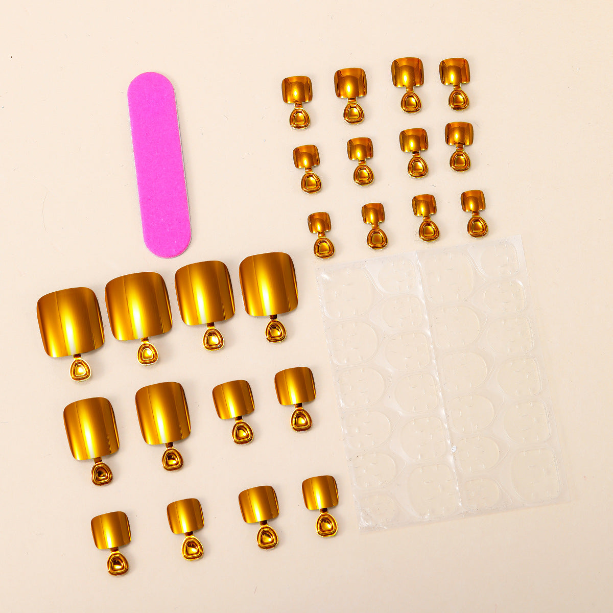 No.725 Fashion Plating Toenails Patch 24pcs/Set