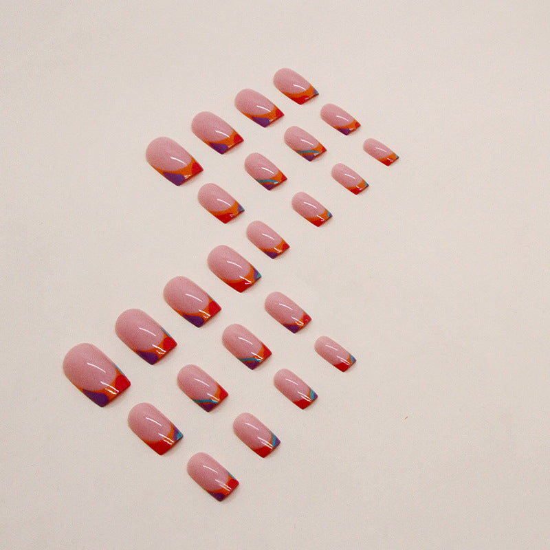 No.F90 Colorful Fingernails Patch 24pcs/Set