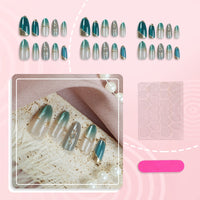 No.F533 Emerald Fingernails Patch 24pcs/Set