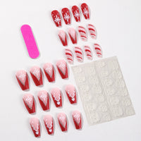 No.CM107 Christmas Snowflake Fingernails Patch 24pcs/Set