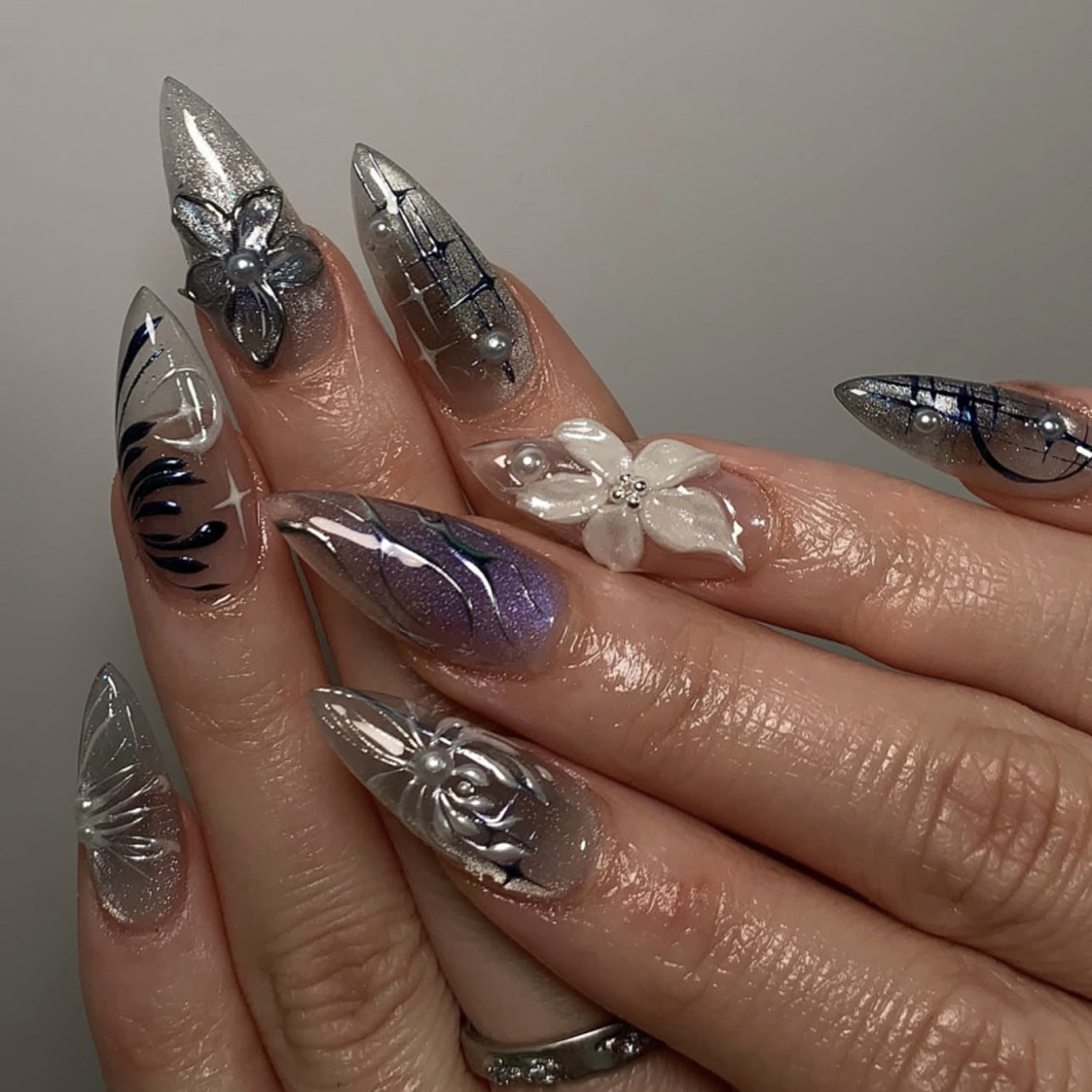 No.F589 Cool Fingernails Patch 24pcs/Set