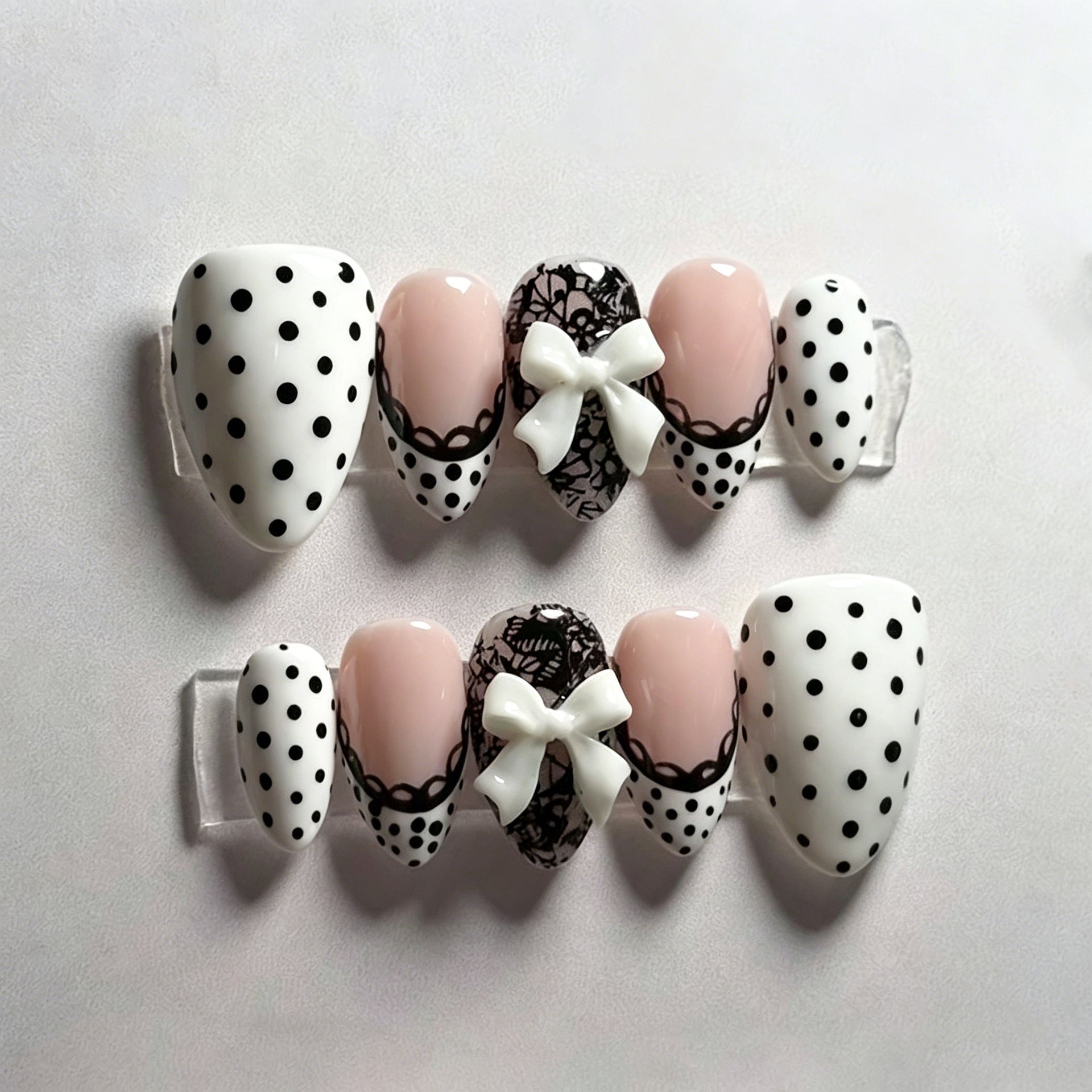 No.F835 Polka Dots Fingernails Patch 24pcs/Set