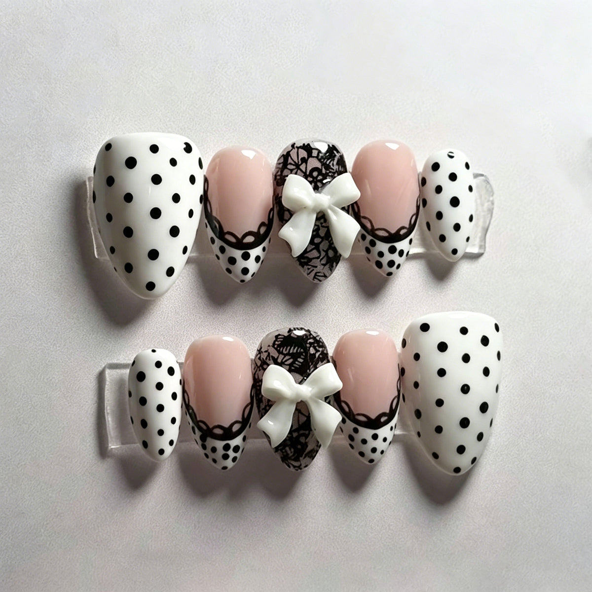 No.F835 Polka Dots Fingernails Patch 24pcs/Set