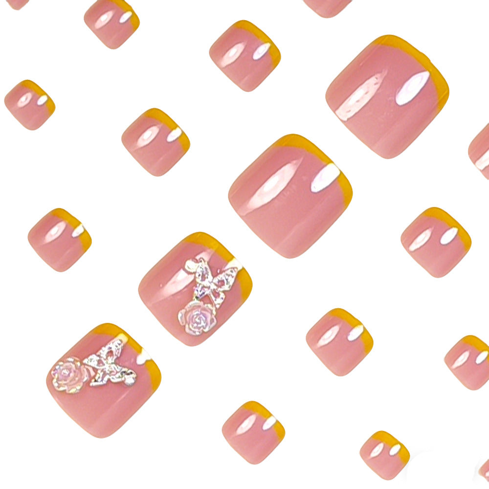 No.735 Yellow Toenails Patch 24pcs/Set