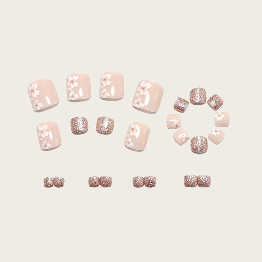 No.710 Nude Pink Toenails Patch 24pcs/Set