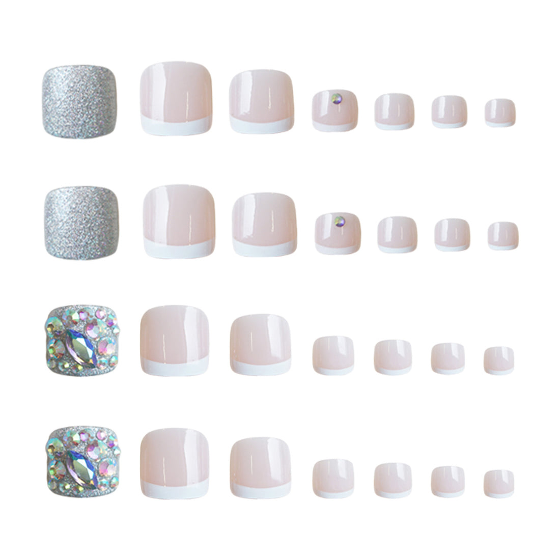 No.320 Silver Toenails Patch 24pcs/Set