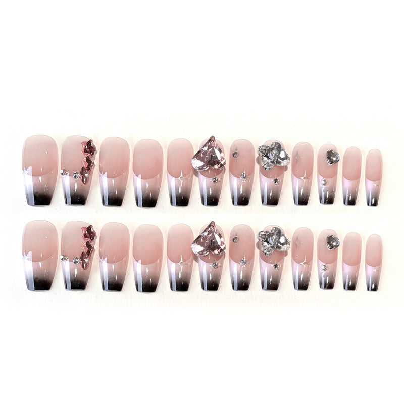 No.F75 Flash Diamond Fingernails Patch 24pcs/Set