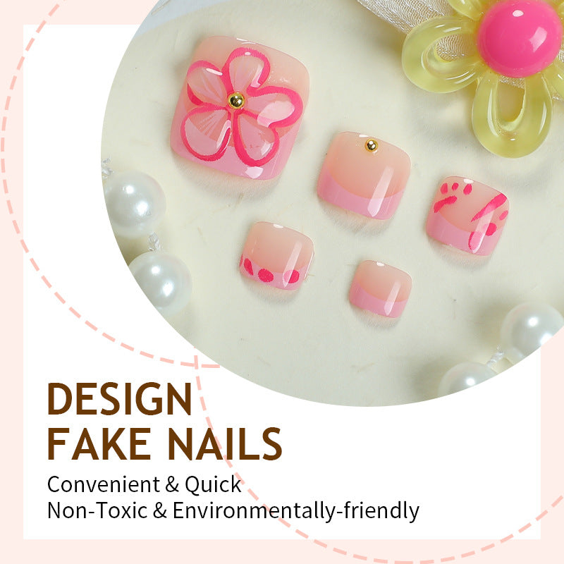 No.653  Print Toenails Patch 24pcs/Set