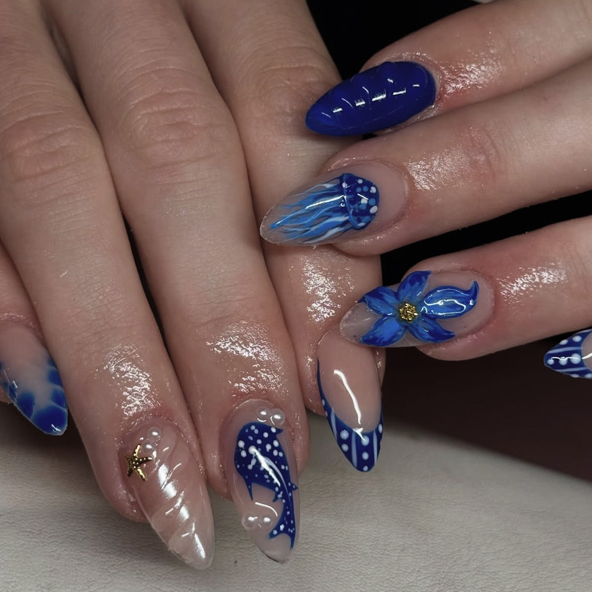 No.BH21 Beach Fingernails Patch 24pcs/Set