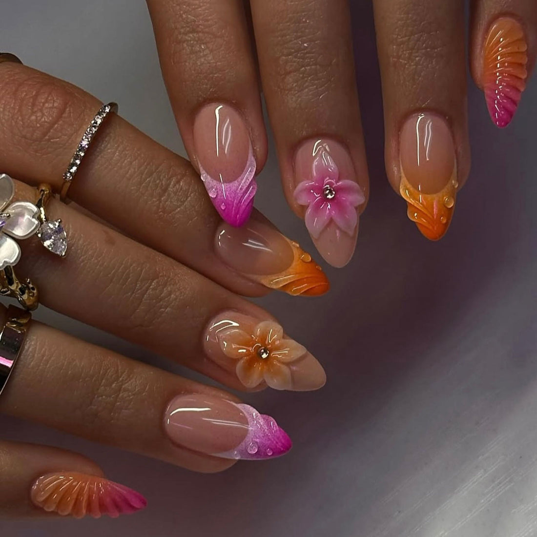No.F483 Summer Ocean Fingernails Patch 24pcs/Set