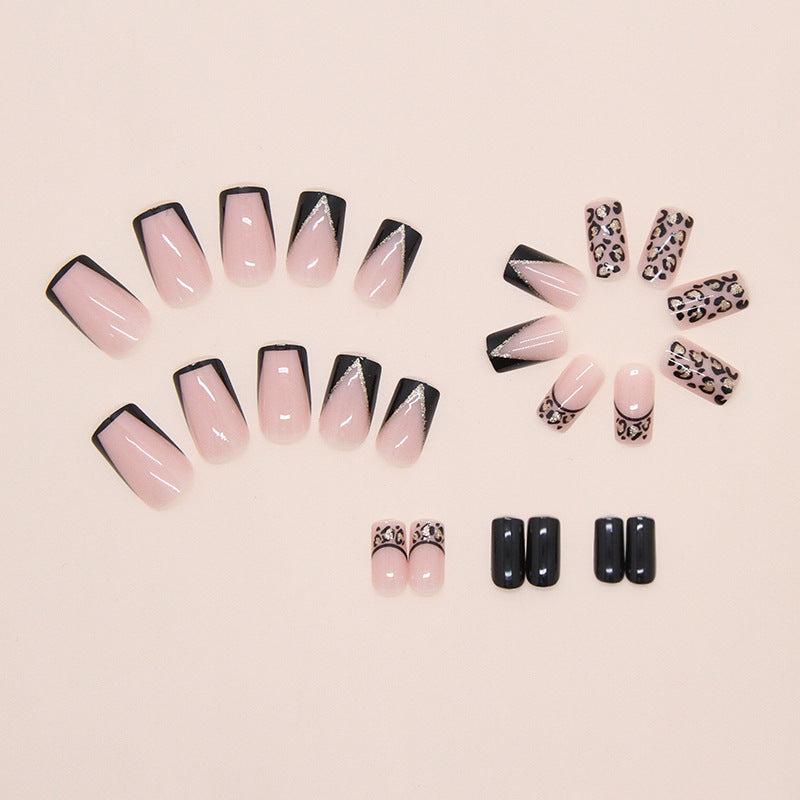 No.F450 Dark Leopard Fingernails Patch 24pcs/Set