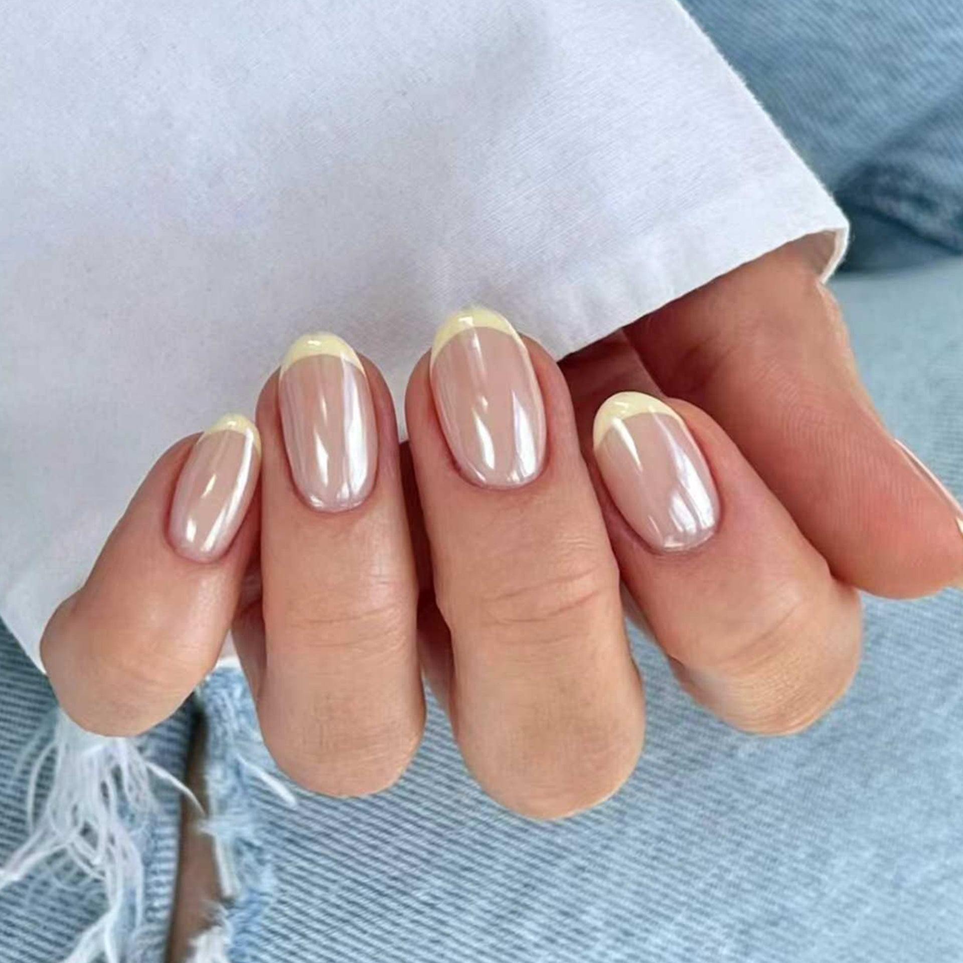 No.F789 Flash Coating Fingernails Patch 24pcs/Set
