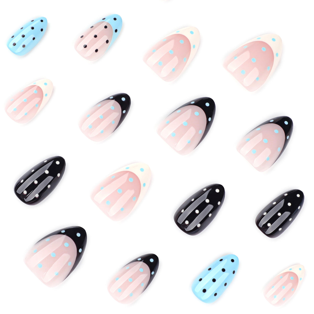 No.F788 Polka Dots Fingernails Patch 24pcs/Set