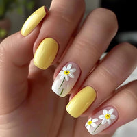 No.F100 Yellow Fingernails Patch 24pcs/Set