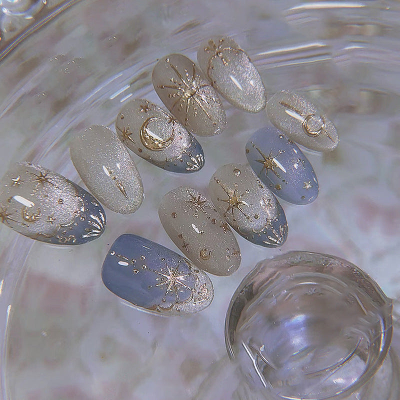 No.F535 Star Cat's Eye Fingernails Patch 24pcs/Set