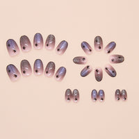 No.AW154 Halloween Spider Colorful Fingernails Patch 24pcs/Set