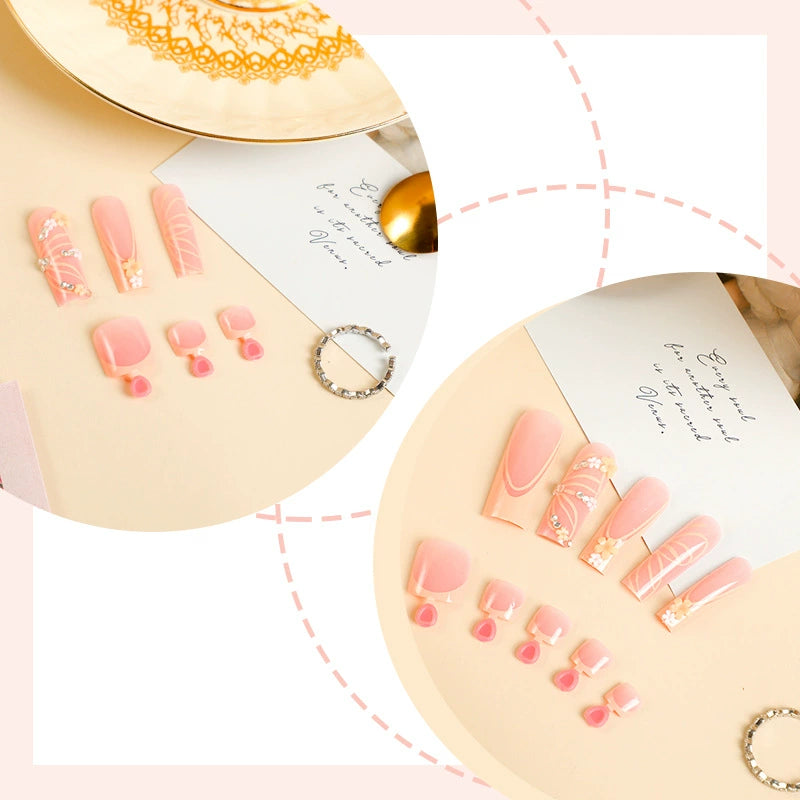 No.PSN9 Butterfly Pattern Hand & Toe Pair Set-48pcs