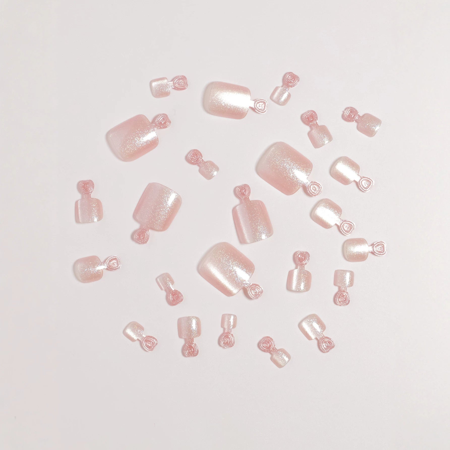 No.779 Light Nude Cat's Eye Toenails Patch 24pcs/Set