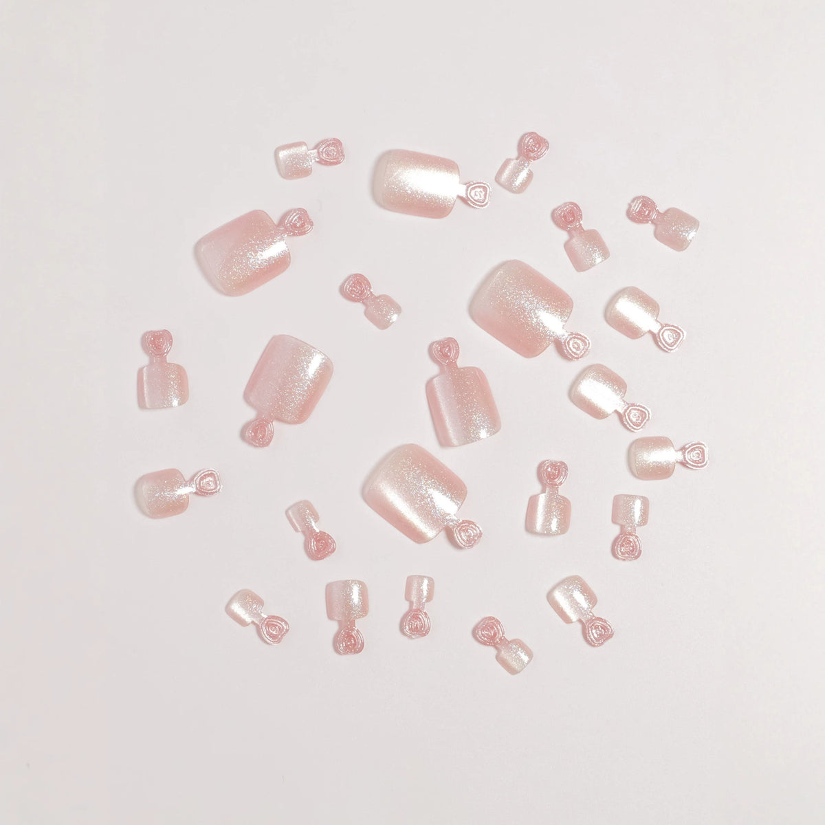 No.779 Light Nude Cat's Eye Toenails Patch 24pcs/Set